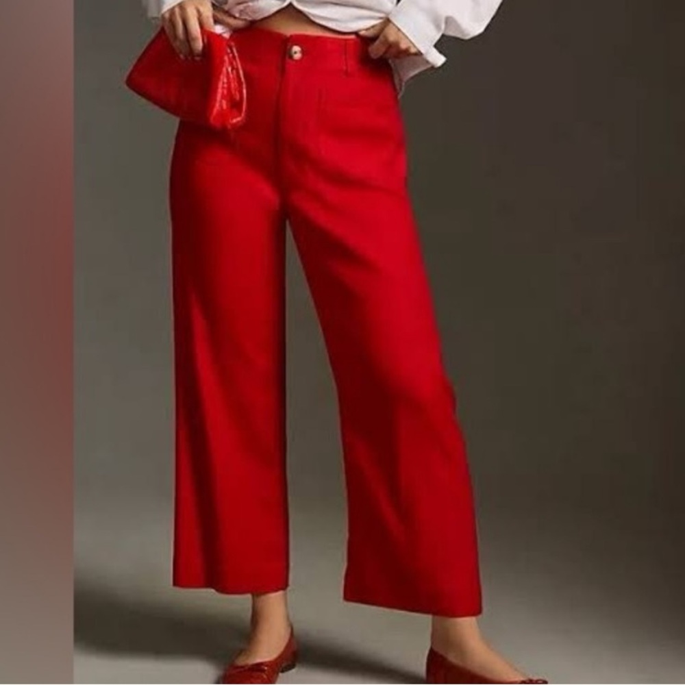 Maeve The Colette Pants Red Anthropologie Valentines Day Trousers - Picture 6 of 6